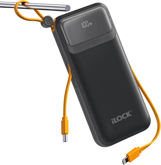 iLOCK Power Bank 10000mAh 4-Port Fast Charge LED Display - Black  for sale in Egypt from Games2Egypt