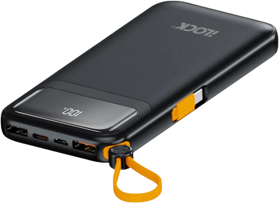 iLOCK Power Bank 10000mAh 4-Port Fast Charge LED Display - Black  for sale in Egypt from Games2Egypt