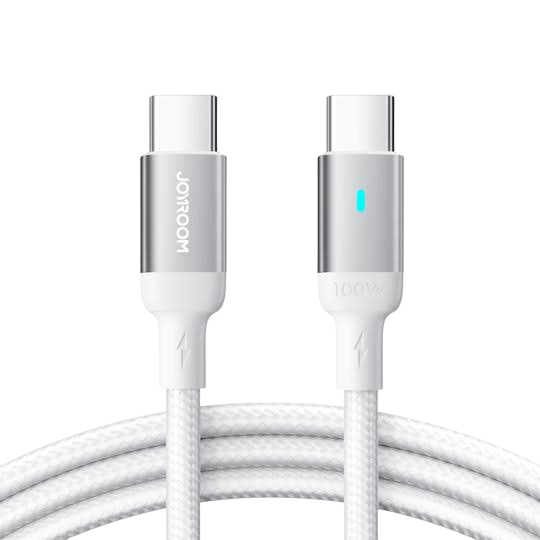 JOYROOM S-A10 USB-C to USB-C Cable 100W - 1.2M - White  for sale in Egypt from Games2Egypt