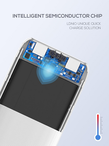 LDNIO PR1009 Ultra-thin Power Bank 10000mAh Dual USB - White  for sale in Egypt from Games2Egypt