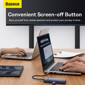 Baseus UltraJoy 5-Port USB-C Hub HDMI 4K@30Hz - Space Grey  for sale in Egypt from Games2Egypt