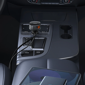 Baseus Enjoyment Pro 60W Car Charger + Retractable USB-C - Black  for sale in Egypt from Games2Egypt