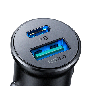 JOYROOM JR-CCN05 A+C mini Metal Car Charger 30W - Black   for sale in Egypt from Games2Egypt