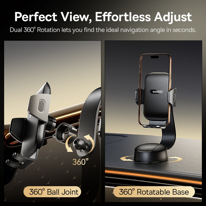 Baseus PrimeTrip C03 Air Clamping Phone Car Holder (Suction)  for sale in Egypt from Games2Egypt
