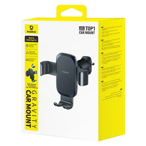 Baseus Metal Age Go Gravity Phone Car Holder Air Outlet - Black  for sale in Egypt from Games2Egypt