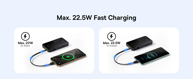 Baseus EnerFill FC51 Bipow2 Pro Power Bank 10000mAh - Black  for sale in Egypt from Games2Egypt