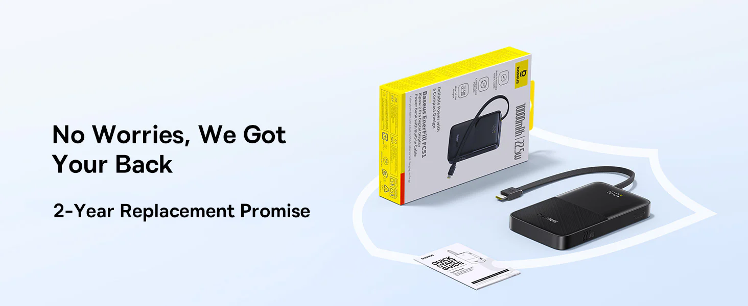 Baseus EnerFill FC51 Bipow2 Pro Power Bank 10000mAh - Black  for sale in Egypt from Games2Egypt