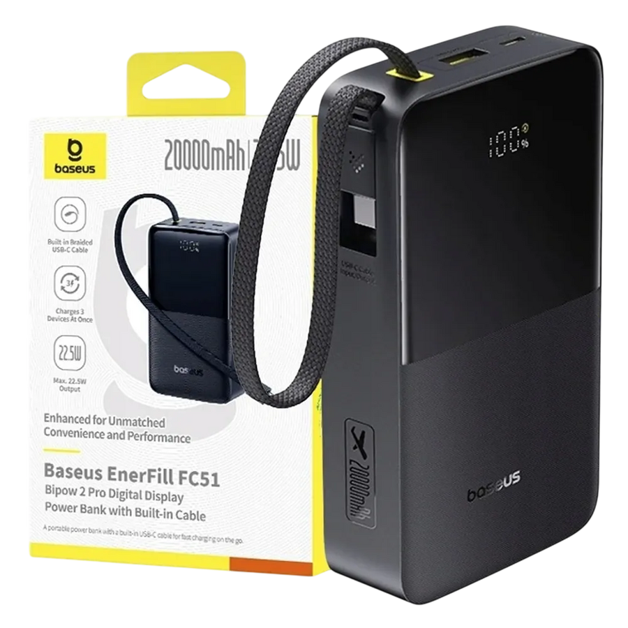 Baseus EnerFill FC51 Bipow2 Pro Power Bank 20000mAh - Black – image 3