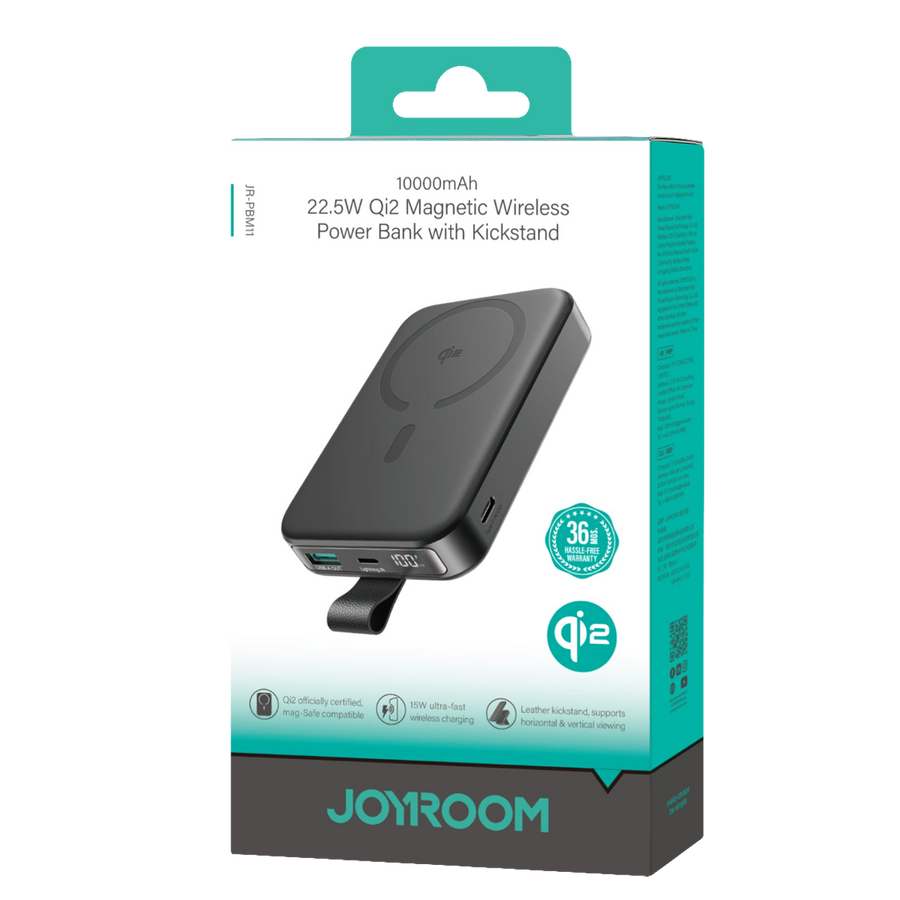 JOYROOM JR-PBM11 Qi2 22.5W Magnetic Power Bank 10000mAh - Black – image 5