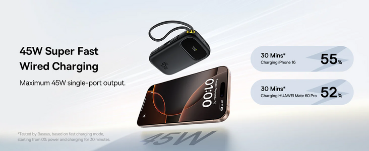 Baseus EnerFill FC31 Power Bank 20000mAh - Black  for sale in Egypt from Games2Egypt