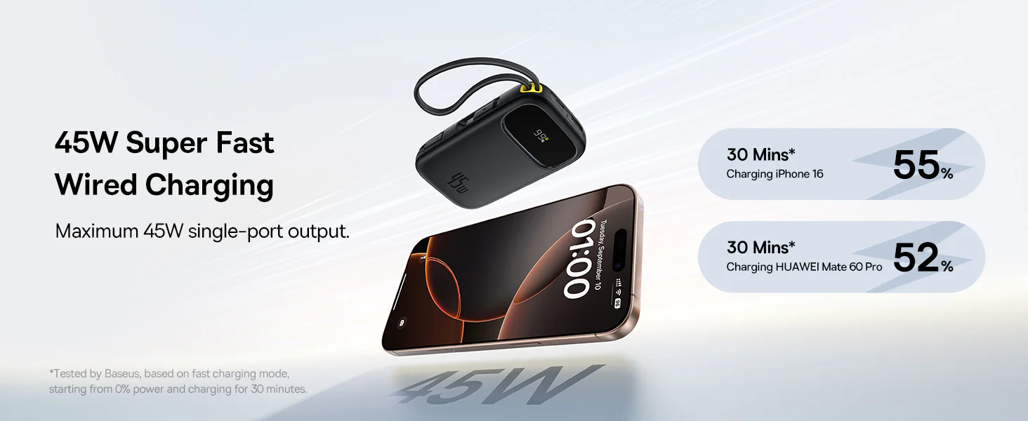 Baseus EnerFill FC31 Power Bank 20000mAh - Black  for sale in Egypt from Games2Egypt