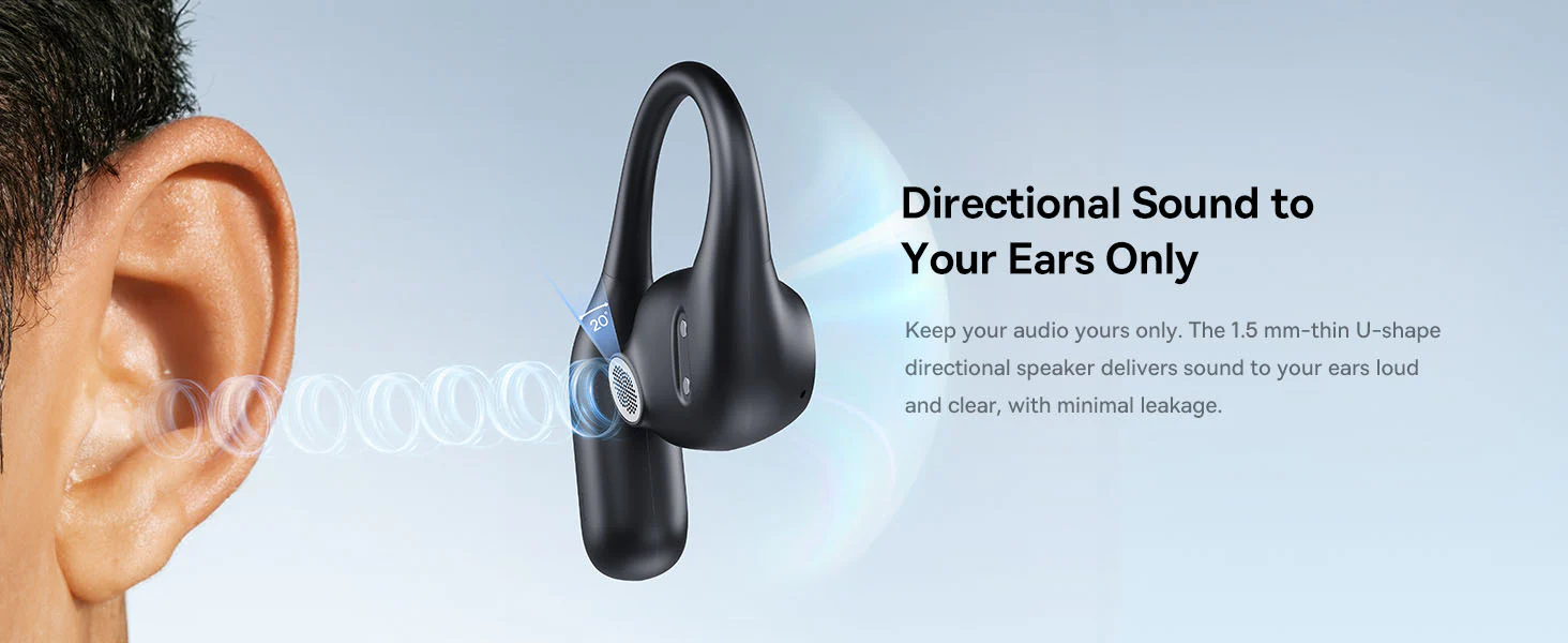 Baseus Eli 2i Fit Open-Ear TWS True Wireless Earbuds - Black  for sale in Egypt from Games2Egypt