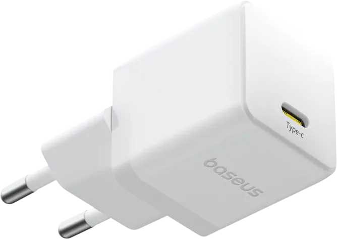 Baseus Palm Fast Charger 1C 20W EU - Moon White   for sale in Egypt from Games2Egypt