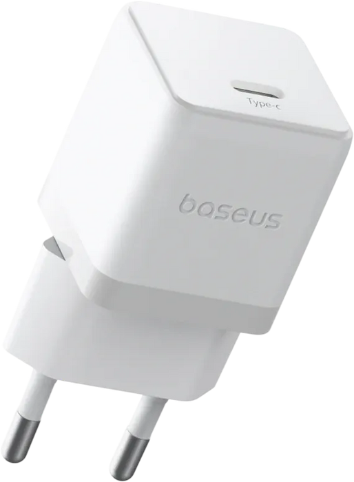 Baseus Palm Fast Charger 1C 20W EU - Moon White   for sale in Egypt from Games2Egypt