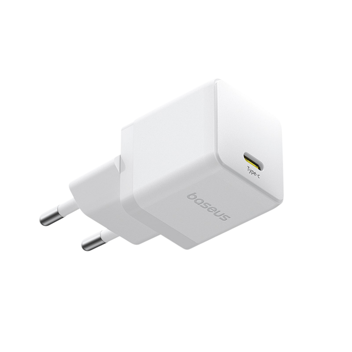Baseus Palm Fast Charger 1C 30W EU + 1m USB-C Cable - Moon White  for sale in Egypt from Games2Egypt
