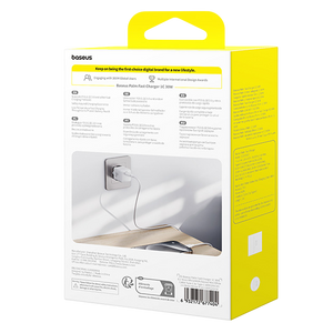 Baseus Palm Fast Charger 1C 30W EU + 1m USB-C Cable - Moon White  for sale in Egypt from Games2Egypt