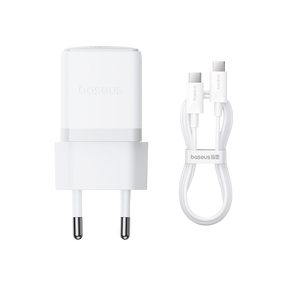 Baseus Palm Fast Charger 1C 30W EU + 1m USB-C Cable - Moon White -  for sale in Egypt from Games2Egypt
