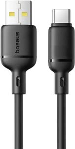 Baseus Silky USB-A to USB-C Cable 3A - 1M - Black -  for sale in Egypt from Games2Egypt
