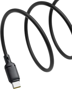 Baseus Silky USB-A to USB-C Cable 3A - 1M - Black  for sale in Egypt from Games2Egypt