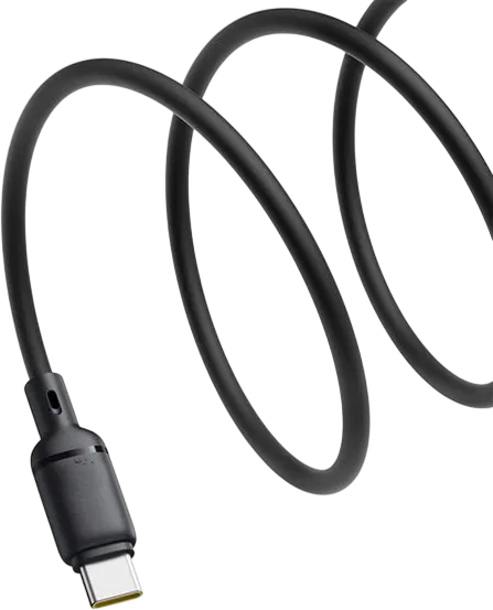 Baseus Silky USB-A to USB-C Cable 3A - 1M - Black  for sale in Egypt from Games2Egypt