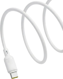 Baseus Silky USB-A to USB-C Cable 3A - 1M - White  for sale in Egypt from Games2Egypt