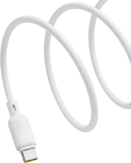 Baseus Silky USB-A to USB-C Cable 3A - 1M - White  for sale in Egypt from Games2Egypt