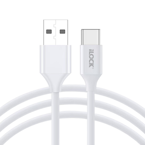 iLOCK Fast Charging & Data USB-A to Type-C Cable - 1M - White -  for sale in Egypt from Games2Egypt