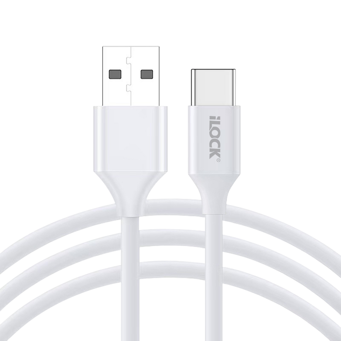 كابل آي لوك USB-A إلى تايب-سي (شحن سريع + بيانات) – 1 متر - أبيض  للبيع في مصر من خلال Games2Egypt