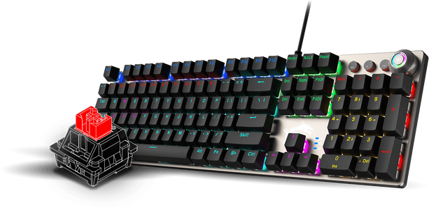 MSI FORGE GK310 Combo Mechanical Wired Gaming Keyboard Red Switch - Black  for sale in Egypt from Games2Egypt