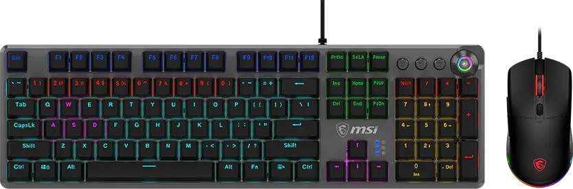 MSI FORGE GK310 Combo Mechanical Wired Gaming Keyboard Red Switch - Black -  for sale in Egypt from Games2Egypt