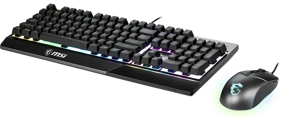 MSI VIGOR GK30 Combo RGB Wired Gaming Keyboard & Mouse - Black  for sale in Egypt from Games2Egypt