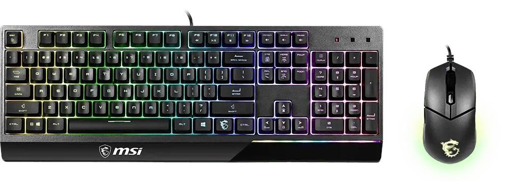 MSI VIGOR GK30 Combo RGB Wired Gaming Keyboard & Mouse - Black  for sale in Egypt from Games2Egypt