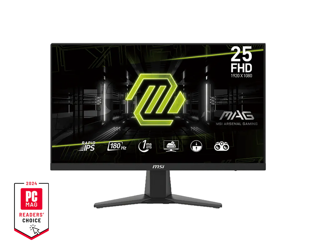 MSI MAG 256F – 24.5" FHD 180Hz Rapid IPS Gaming Monitor