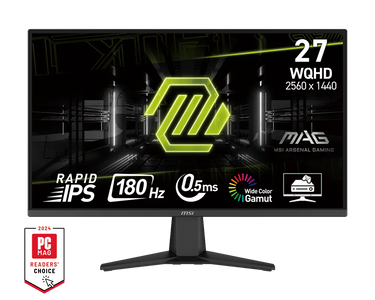 MSI MAG 275QF – 27" WQHD 180Hz Rapid IPS Gaming Monitor