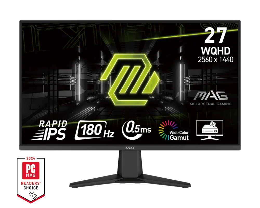 MSI MAG 275QF – 27" WQHD 180Hz Rapid IPS Gaming Monitor