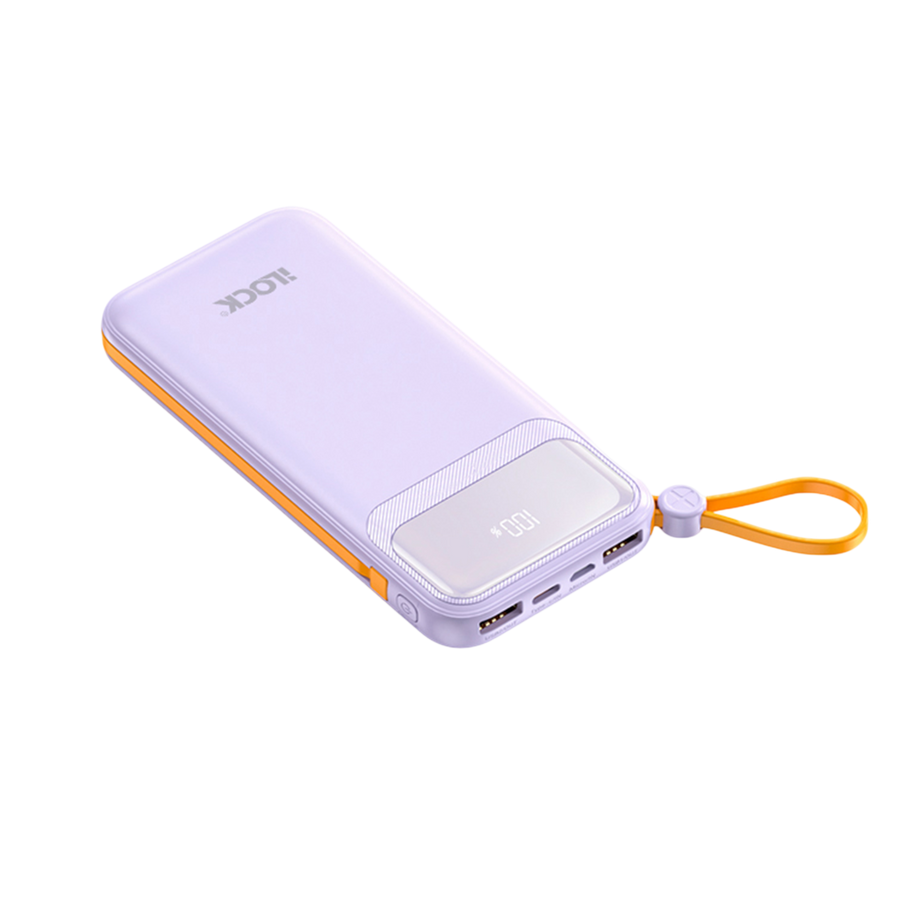 iLOCK Power Bank 10000mAh 4-Port Fast Charge LED Display - Purple – image 2