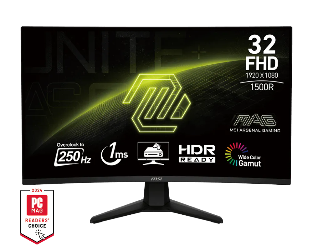 MSI MAG 32C6X – 31.5" FHD 250Hz VA Curve Gaming Monitor