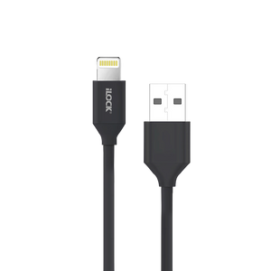 iLOCK Fast Charging & Data USB-A to Lightning Cable - 1M - Black  for sale in Egypt from Games2Egypt