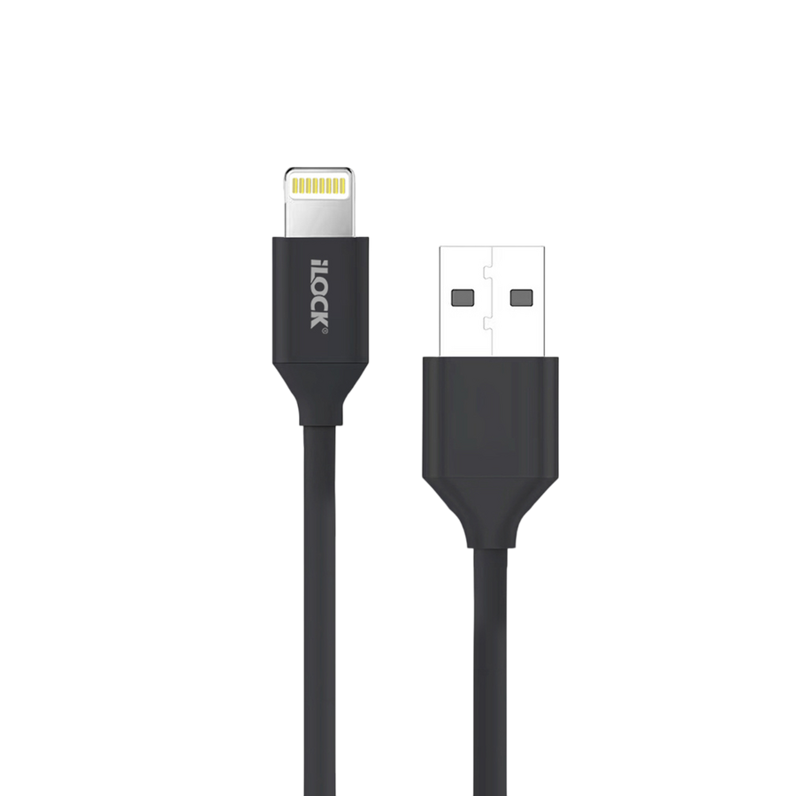iLOCK Fast Charging & Data USB-A to Lightning Cable - 1M - Black – image 2