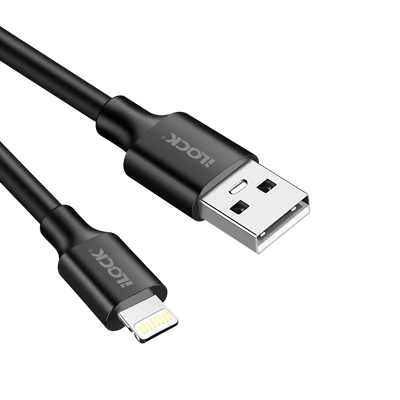 iLOCK Fast Charging & Data USB-A to Lightning Cable - 1M - Black