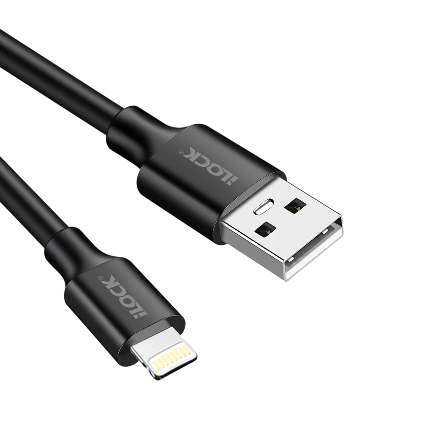 iLOCK Fast Charging & Data USB-A to Lightning Cable - 1M - Black