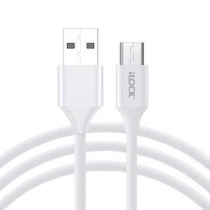iLOCK Fast Charging & Data USB-A to Micro USB Cable - 1M - White -  for sale in Egypt from Games2Egypt
