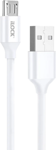 iLOCK Fast Charging & Data USB-A to Micro USB Cable - 1M - White  for sale in Egypt from Games2Egypt