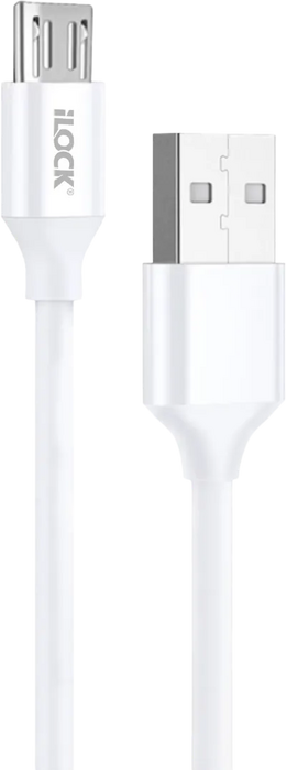 iLOCK Fast Charging & Data USB-A to Micro USB Cable - 1M - White  for sale in Egypt from Games2Egypt