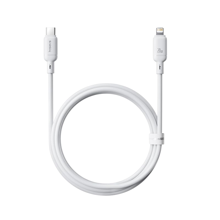 Baseus Silky Series USB-C to Lightning Cable 20W - 1M - White  for sale in Egypt from Games2Egypt