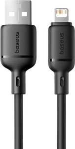 Baseus Silky Series USB-A to Lightning Cable 20W - 1M - Black -  for sale in Egypt from Games2Egypt