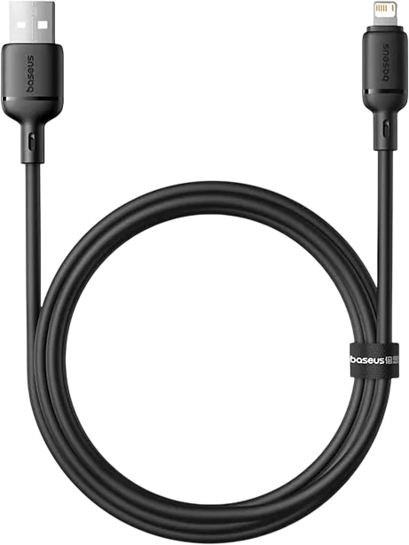 Baseus Silky Series USB-A to Lightning Cable 20W - 1M - Black – image 2