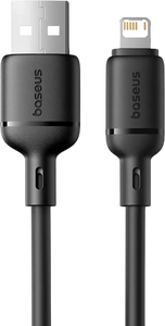 Baseus Silky Series USB-A to Lightning Cable 20W - 2M - Black  for sale in Egypt from Games2Egypt