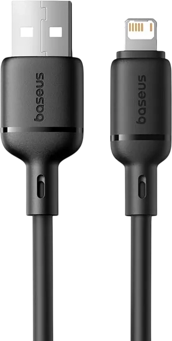 Baseus Silky Series USB-A to Lightning Cable 20W - 2M - Black  for sale in Egypt from Games2Egypt