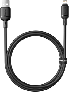 Baseus Silky Series USB-A to Lightning Cable 20W - 2M - Black  for sale in Egypt from Games2Egypt